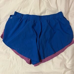 Free People Run For It shorts in Lapis combo